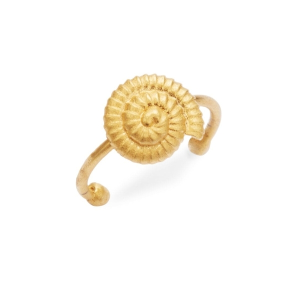 Valentino Garavani Jewelry - VALENTINO GARAVANI MATTE GOLD SHELL RING.